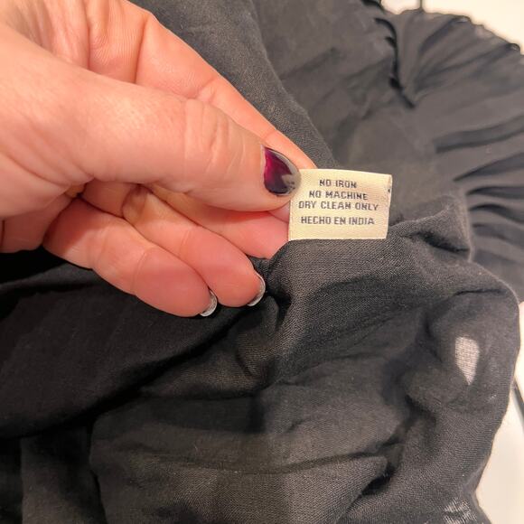 Carolina K Black Pleated Halter Maxi Dress Small - Picture 10 of 12